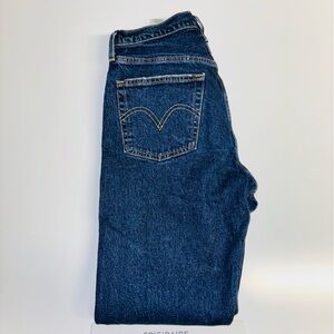 Levi's Dark Blue Denim Jeans with Gold Stitching